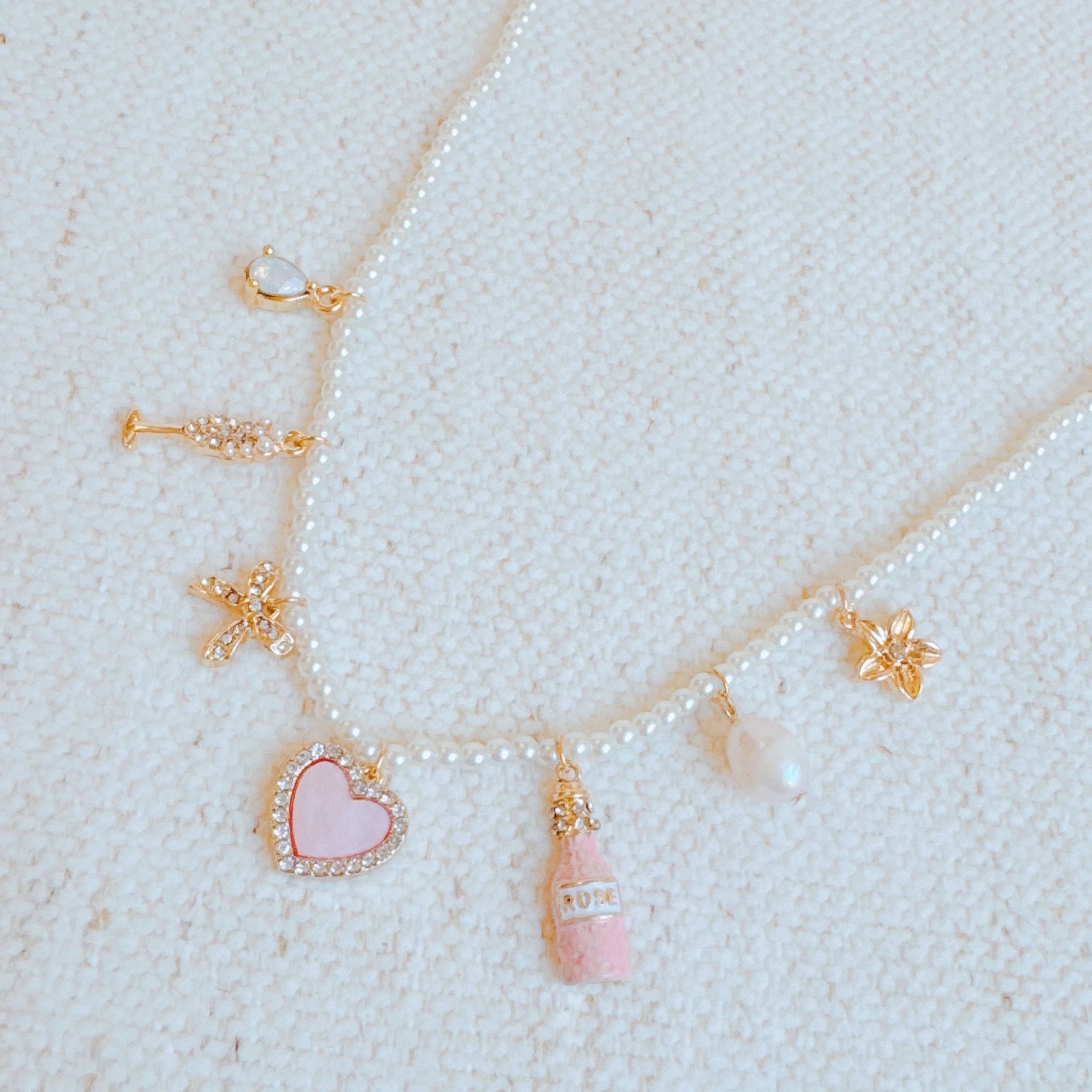 Pink Wink Celebration Multi Charm Necklace-2