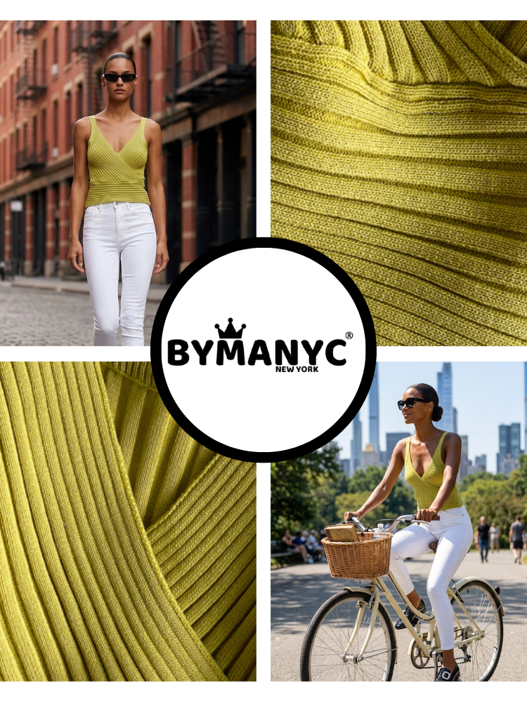 Pistachio HIGH LINE Knit Top Prêt-à-Porter BYMANYC ® New York-2