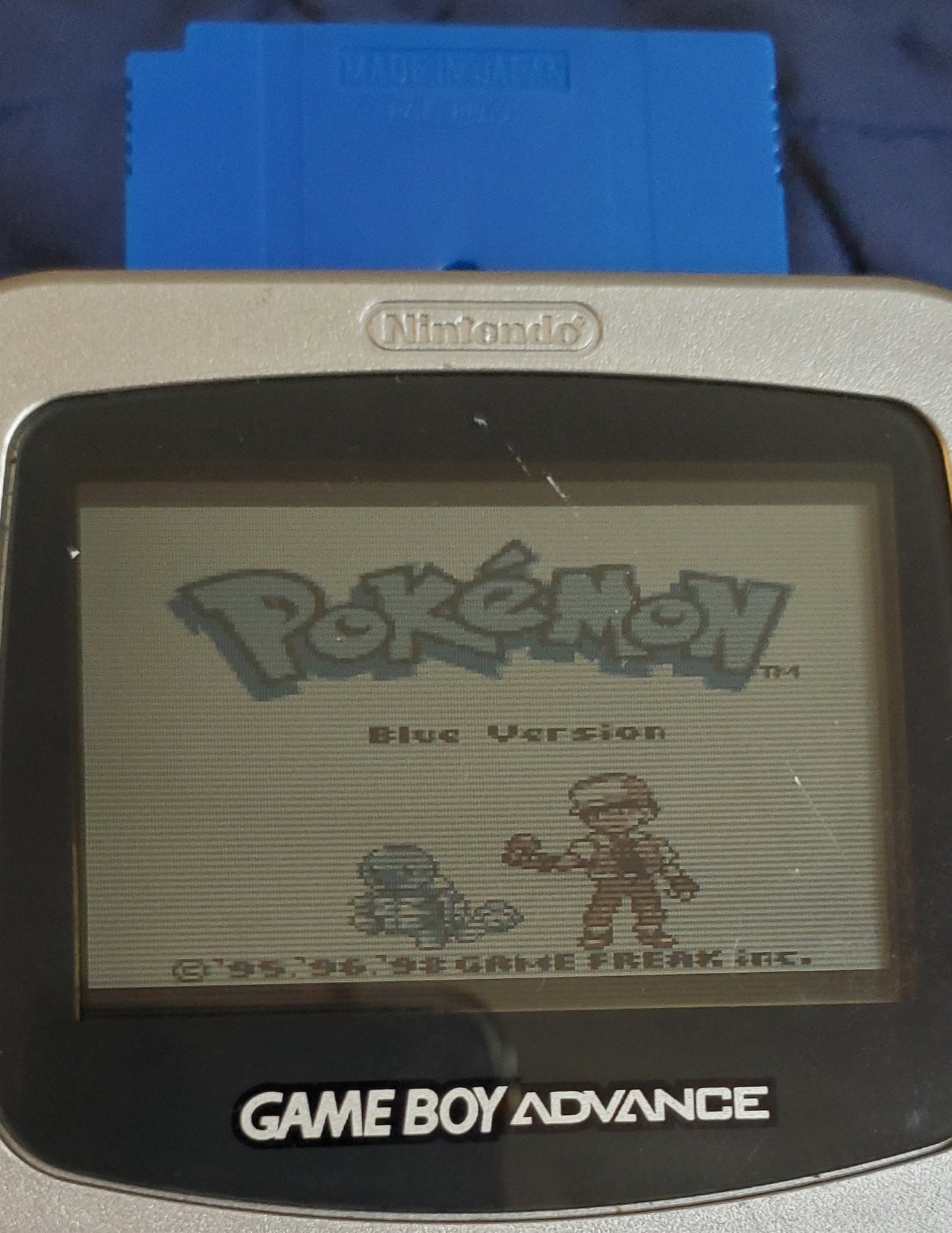 Pokemon Blue GBC Video Game Cartidge Game Boy Color 1998