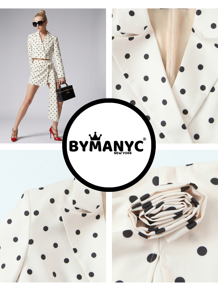 Polka Dot BOWERY Jacket & Skirt Set Prêt-à-Porter BYMANYC ® New York-2