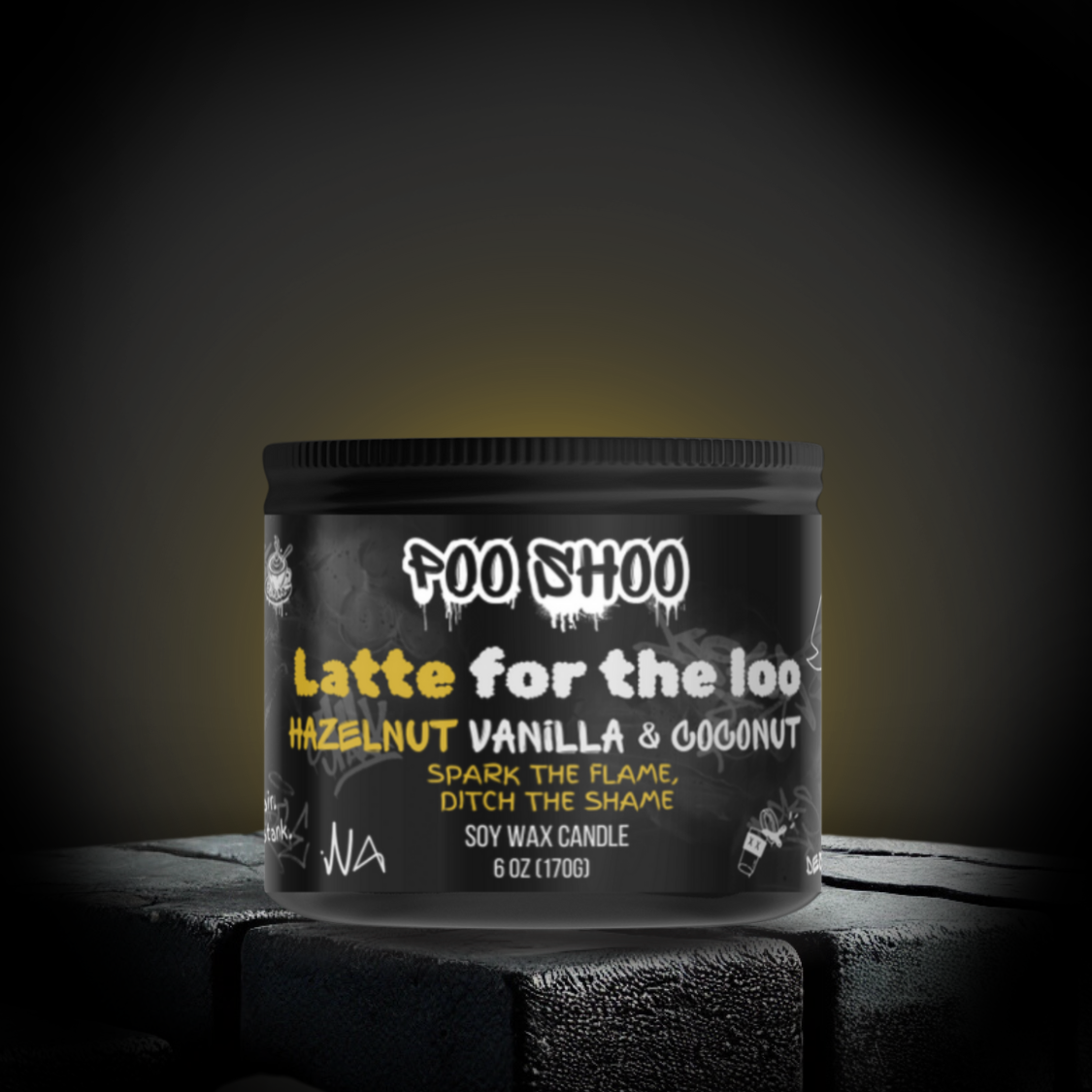PooShoo Hazelnut Coffee & Coconut Candle-0