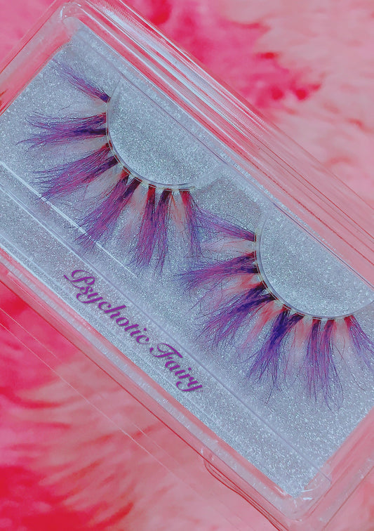 *PSYCHOTIC FAIRY* (Pastel Pink/Purple) DOLLicious COLORBLAST Lashes !