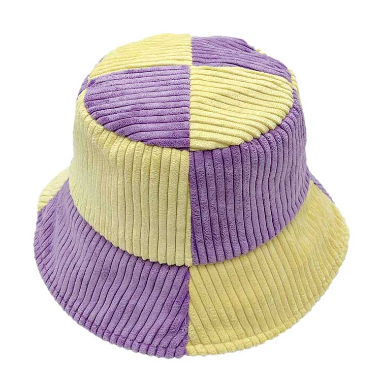 Colorblock Corduroy Bucket Hat