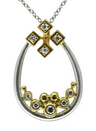 Pyramid Tears Earrings-14K-1