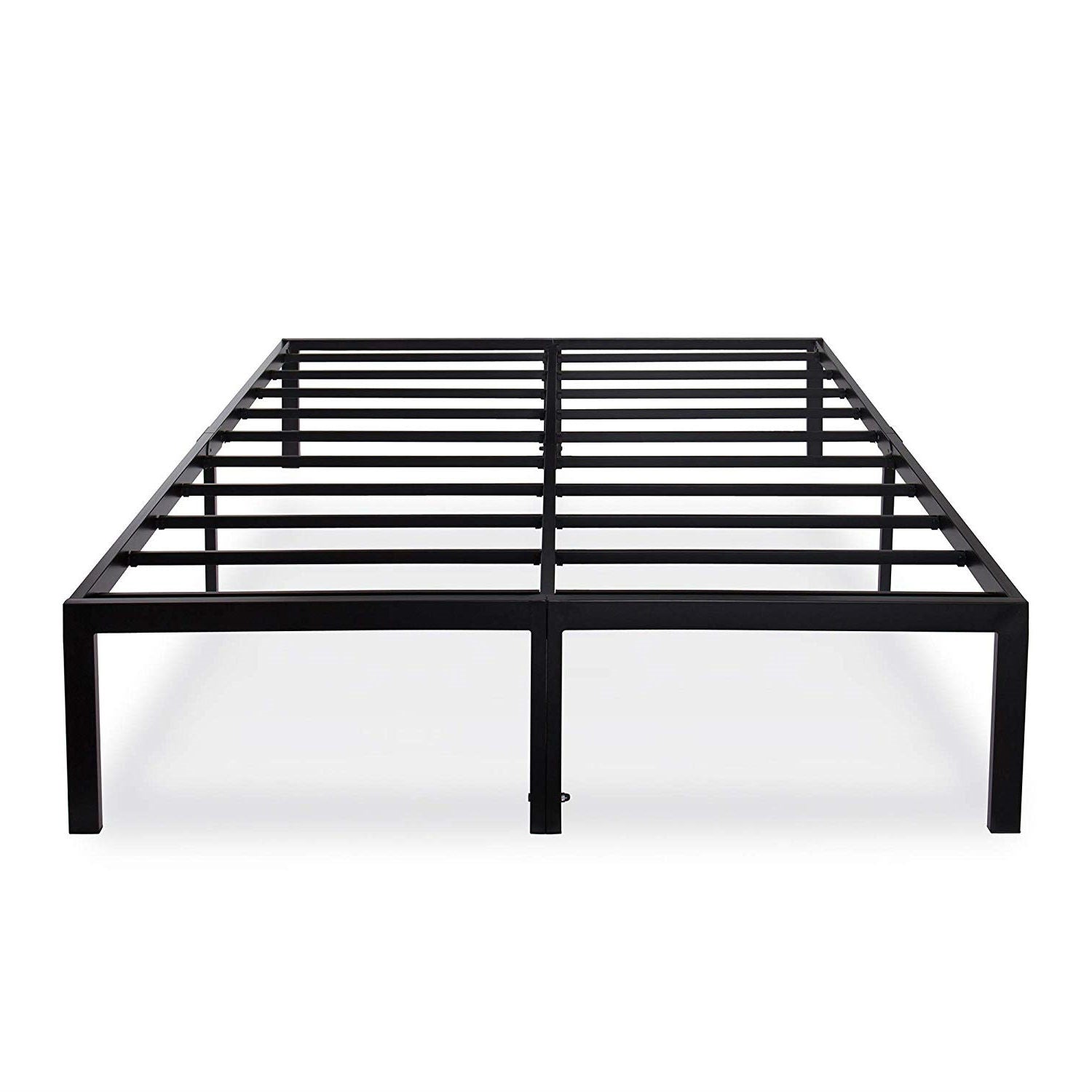 Queen size Modern Heavy Duty Black Metal Platform Bed Frame-0