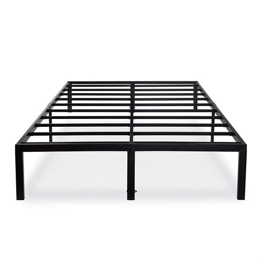 Queen size Modern Heavy Duty Black Metal Platform Bed Frame-0