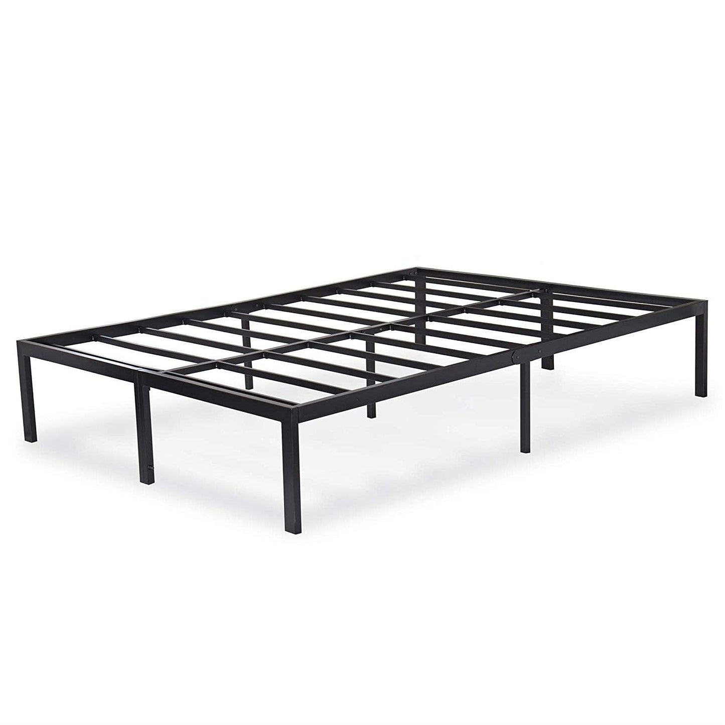 Queen size Modern Heavy Duty Black Metal Platform Bed Frame-2