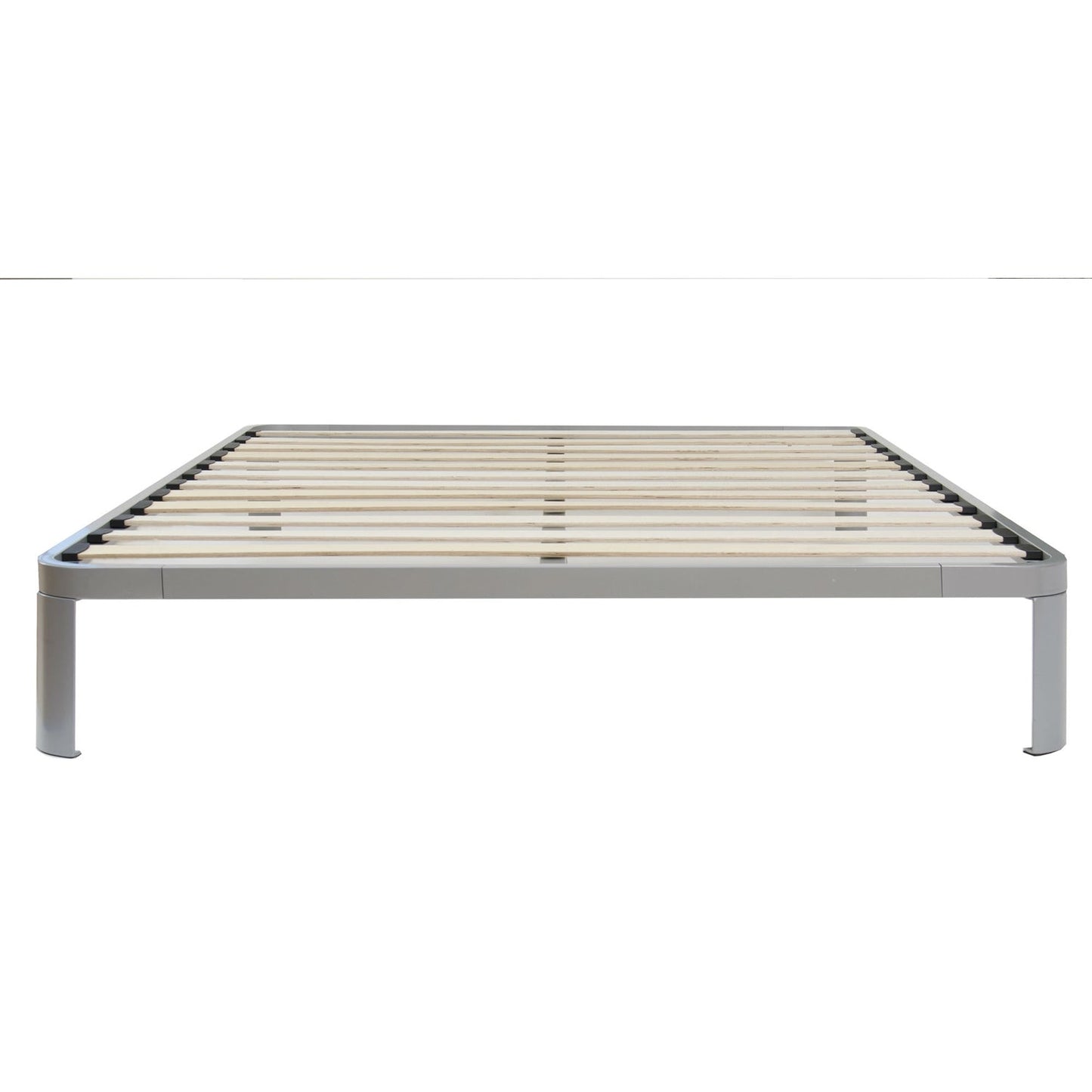Queen size Luna Metal Platform Bed Frame with Wood Slats-0