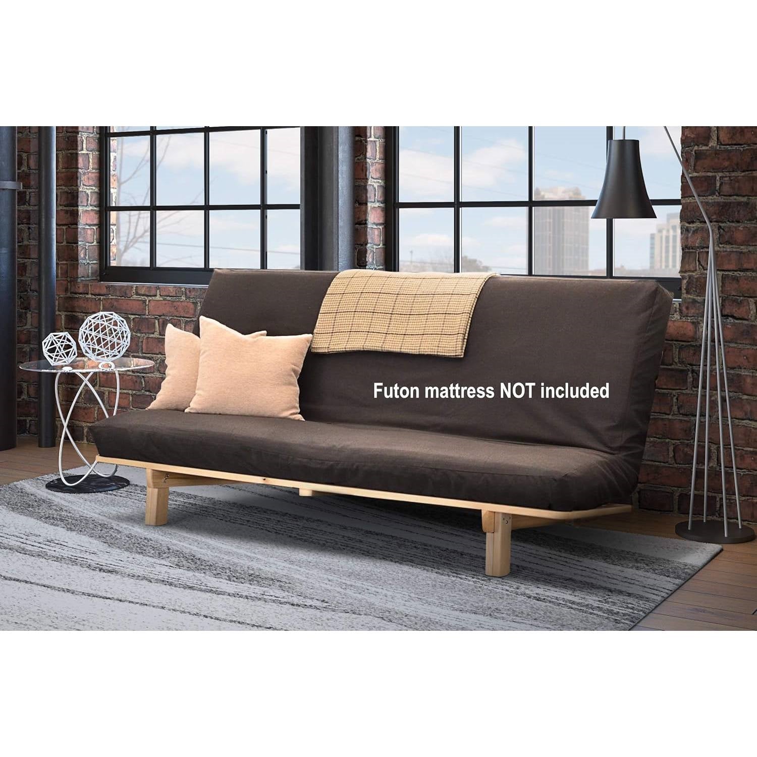 Queen size Solid Wood Futon Sofa Bed Frame - Made in the USA-1