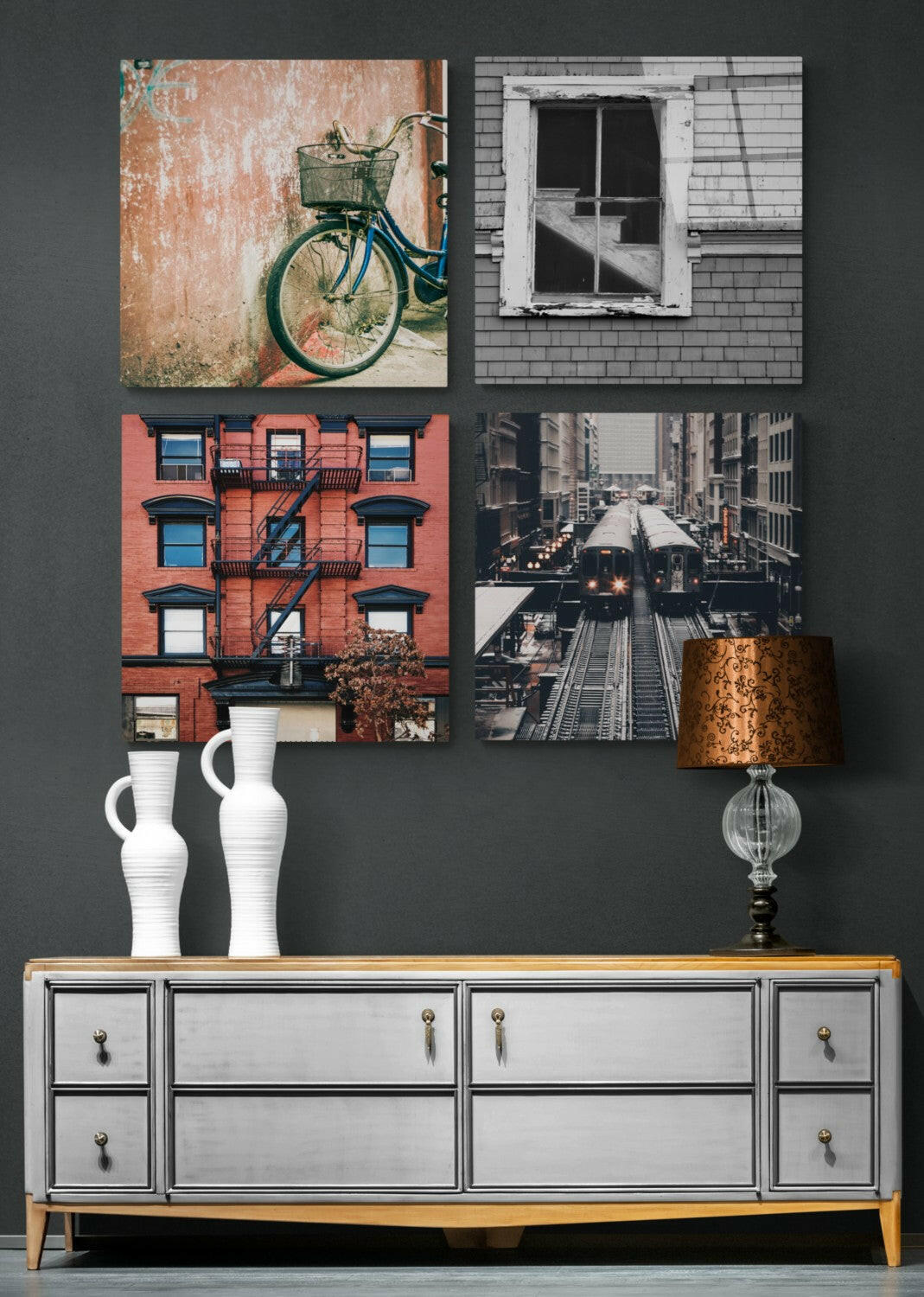City Quadro Glass Wall Art-3