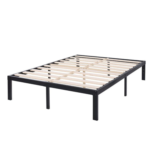 Queen Heavy Duty Metal Platform Bed Frame with Wood Slats 3,500 lbs Weight Limit-0