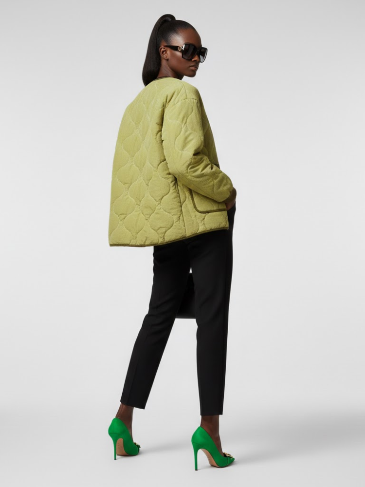 Quilted Jacket New Collection BYMANYC ® New York • Olive Green Utility-1