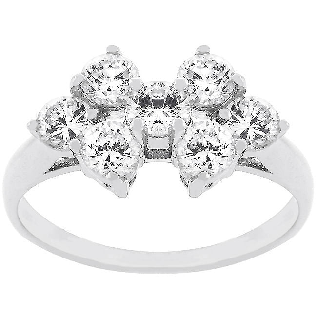 Round Cubic Zirconia Cluster Ring-1
