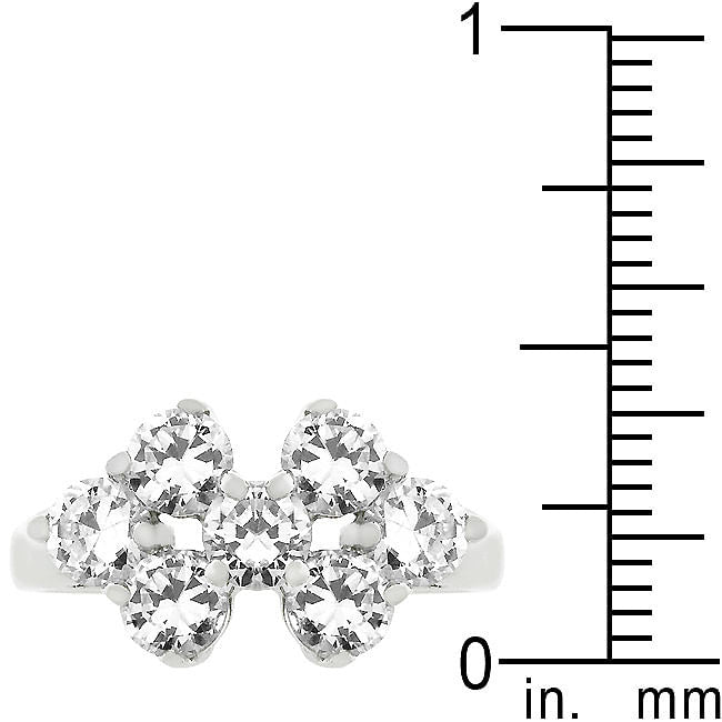 Round Cubic Zirconia Cluster Ring-2