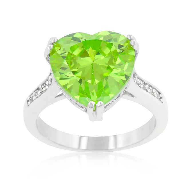Apple Green Heart Ring-1
