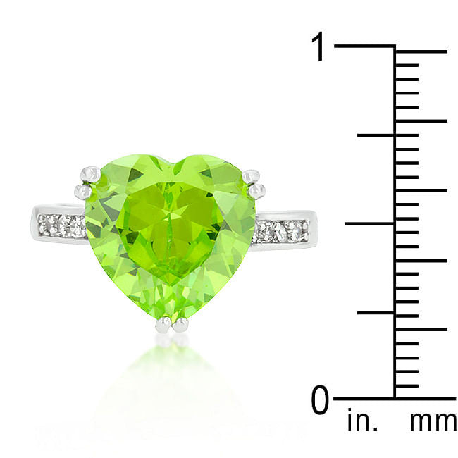 Apple Green Heart Ring-2