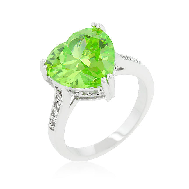 Apple Green Heart Ring-0