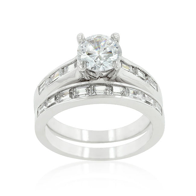 Rhodium Plated Stackable Ring Set-1