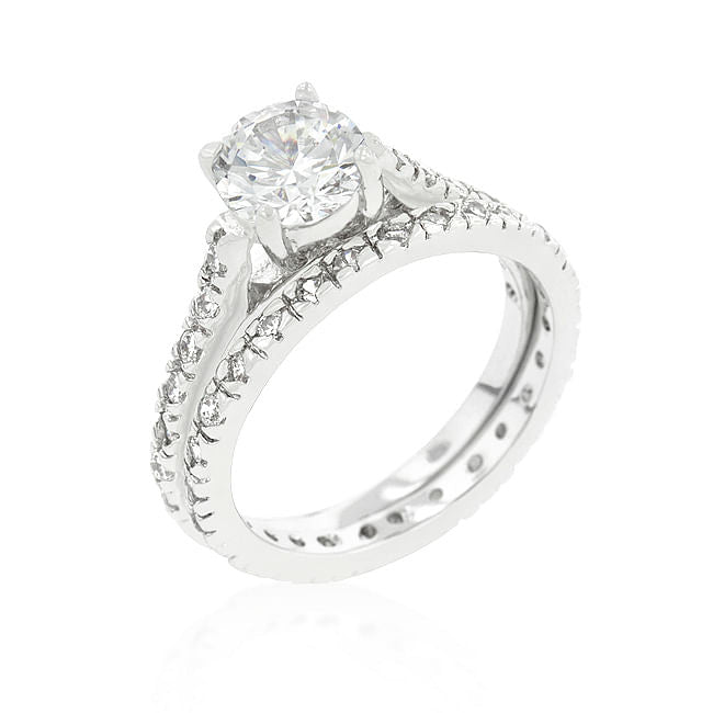 Glistening Engagement Ring Set-0