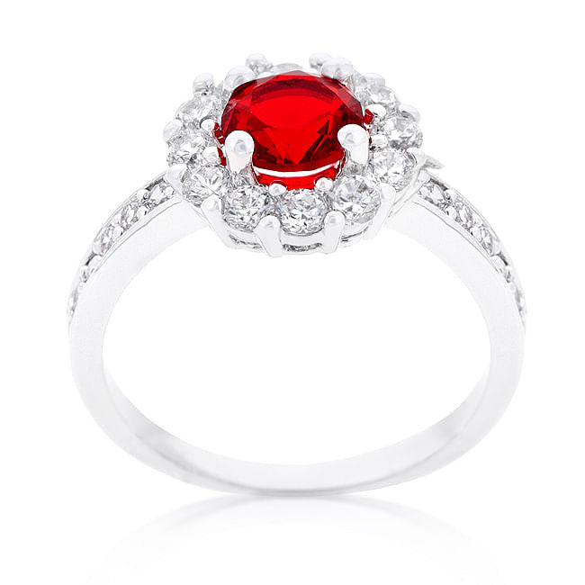 Ruby Red Halo Engagement Ring-1