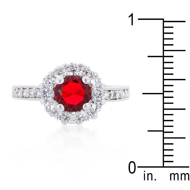 Ruby Red Halo Engagement Ring-2