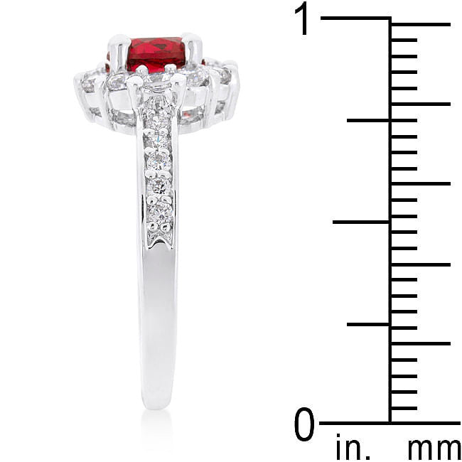 Ruby Red Halo Engagement Ring-3