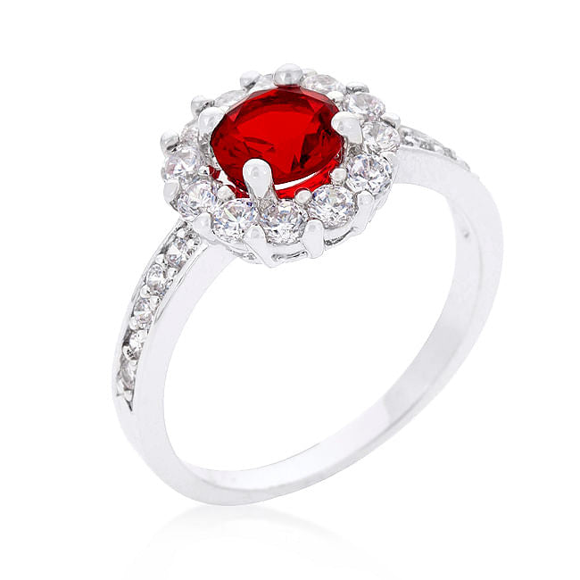 Ruby Red Halo Engagement Ring-0