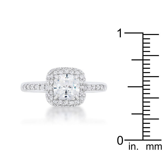 Serena 1.5ct Clear CZ Rhodium Art Deco Ring-3