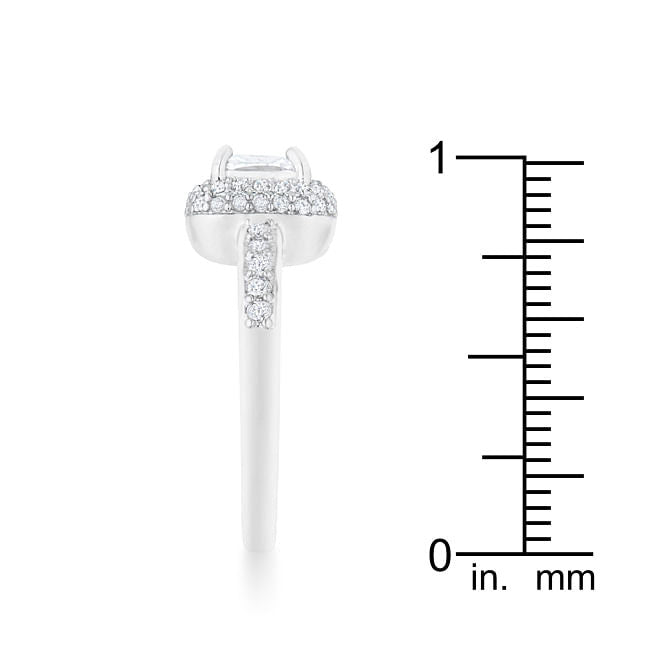 Serena 1.5ct Clear CZ Rhodium Art Deco Ring-4