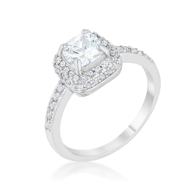 Serena 1.5ct Clear CZ Rhodium Art Deco Ring-0