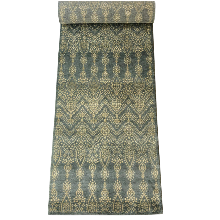 Arabesque Design Teal 10' Runner-2