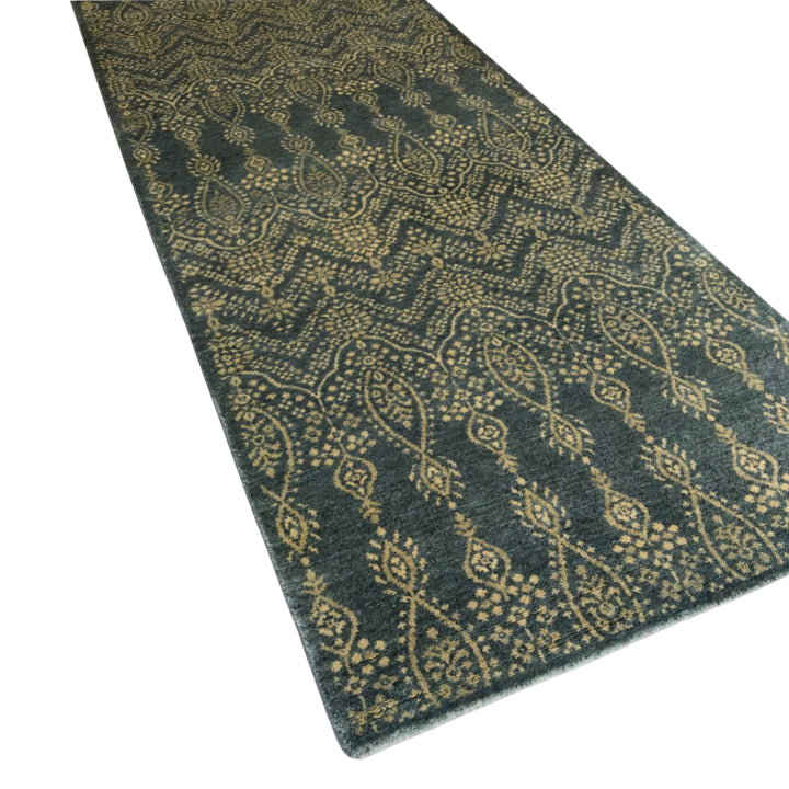 Arabesque Design Teal 10' Runner-1