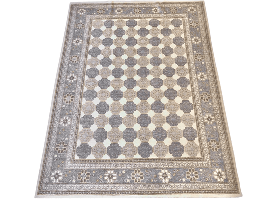 Antique-Washed Khotan (8'11"x11'10") ivory/gray-0