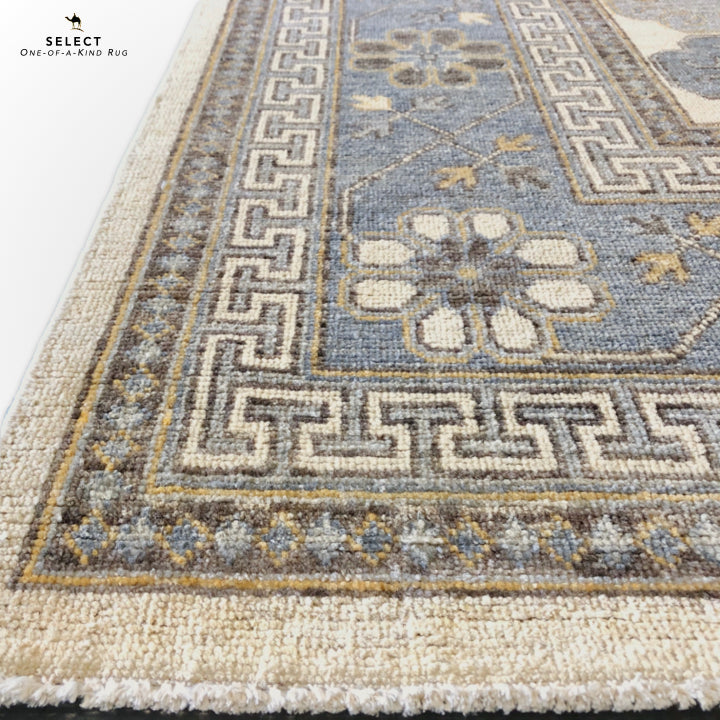 Antique-Washed Khotan (8'11"x11'10") ivory/gray-2