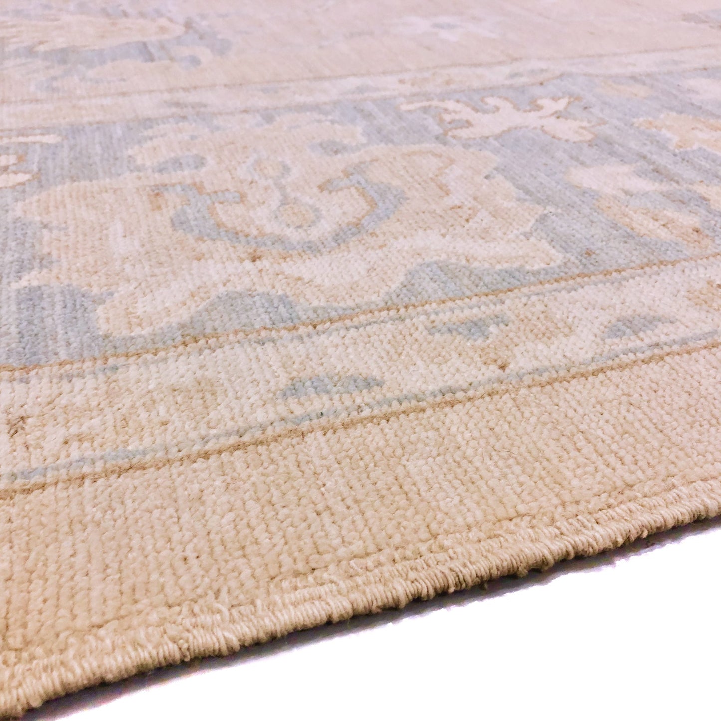 Antique Washed Oushak (10'04"x14'07") sand/lt.blue-3