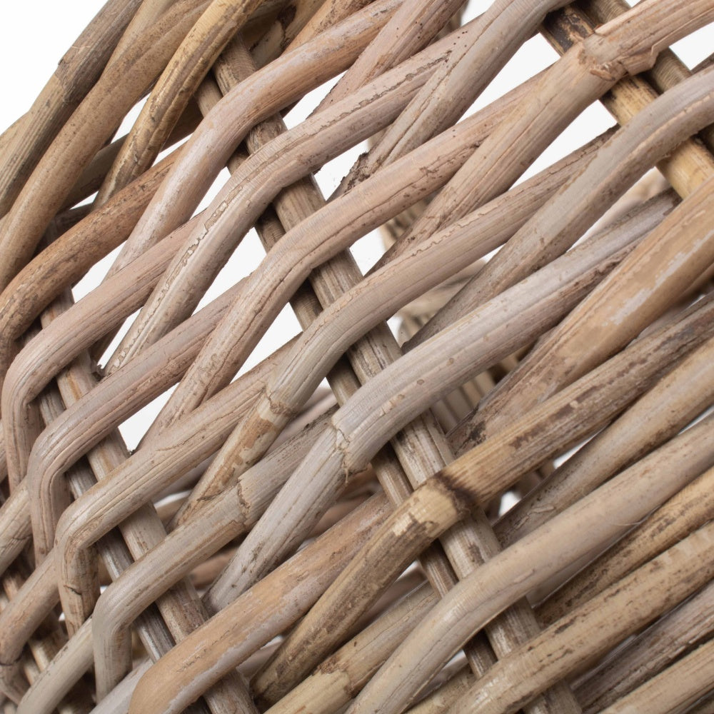 Grey Rattan Market Log Basket-4