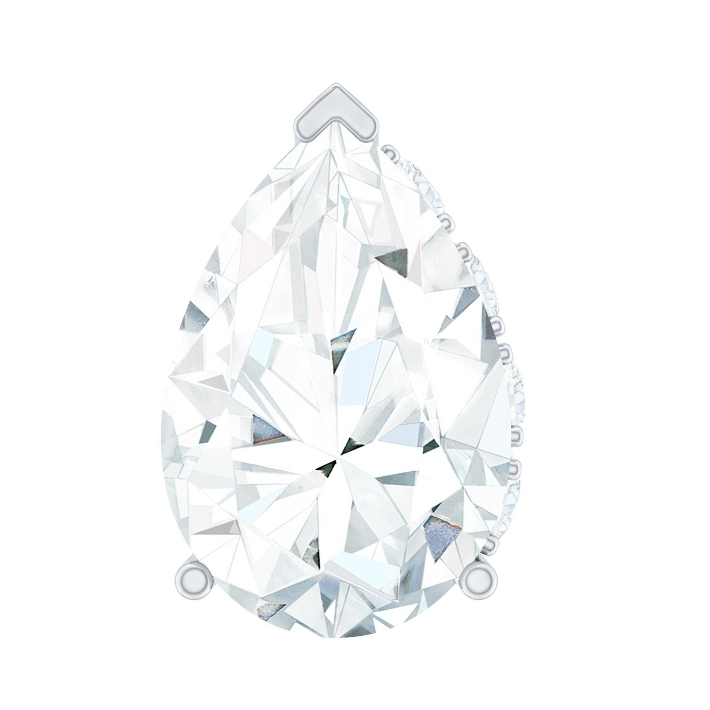 Pear Shaped Diamond Solitaire Tragus Earring