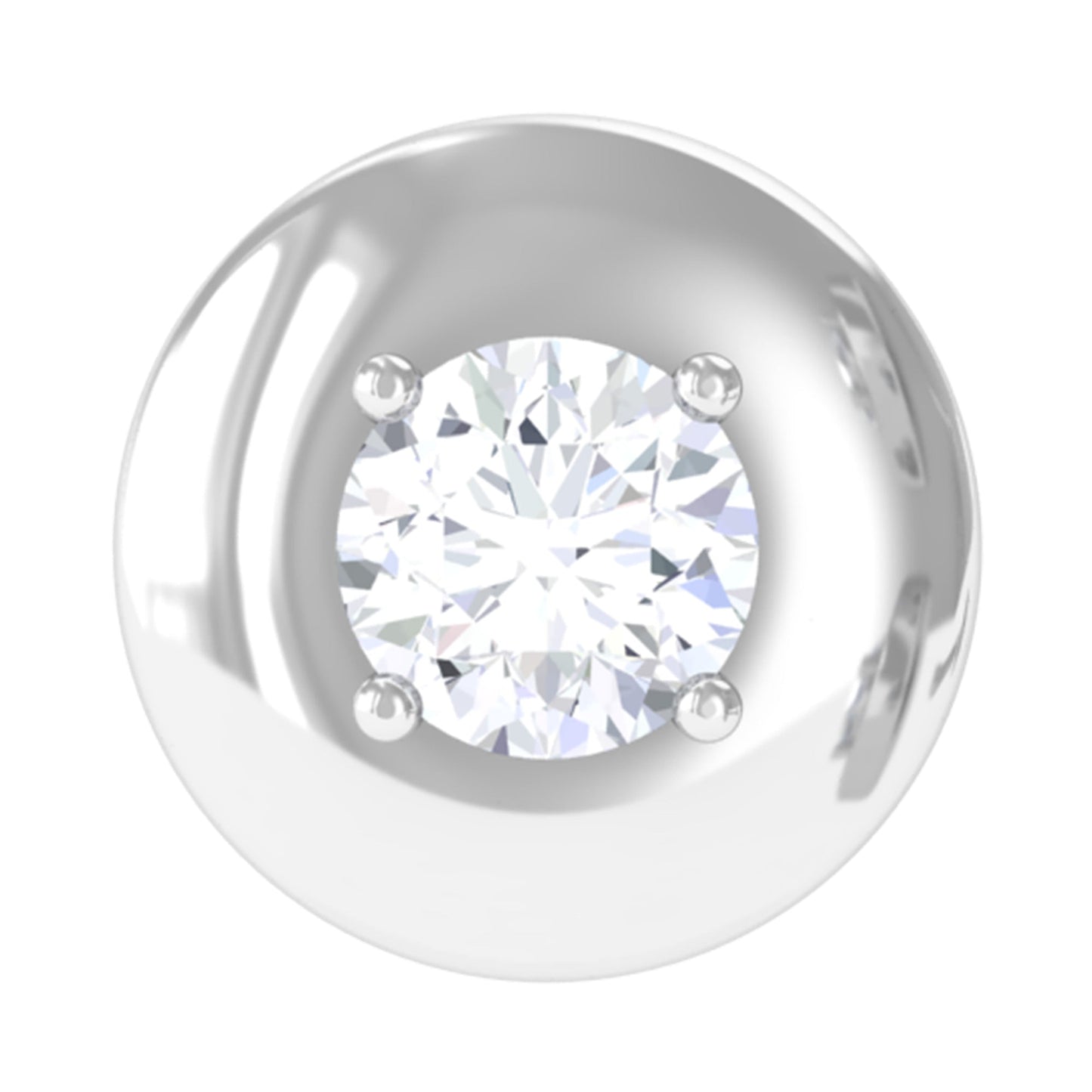 Solitaire Moissanite Circle Cartilage Earring