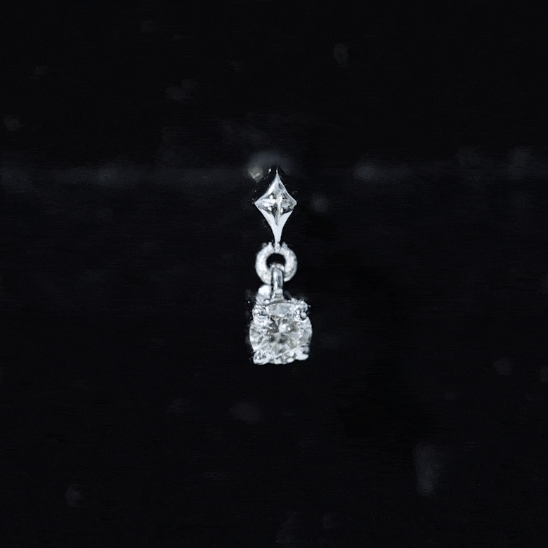 Diamond Dangling Earring for Helix Piercing