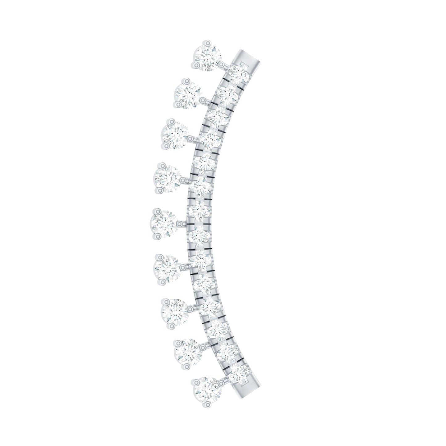 Minimal Diamond Crawler Earring for Cartilage Piercing