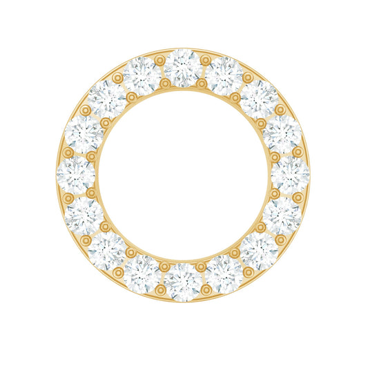 Brilliant Cut Diamond Circle Earring for Helix Piercing