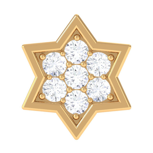 Certified Diamond Star Earring for Helix Piercing
