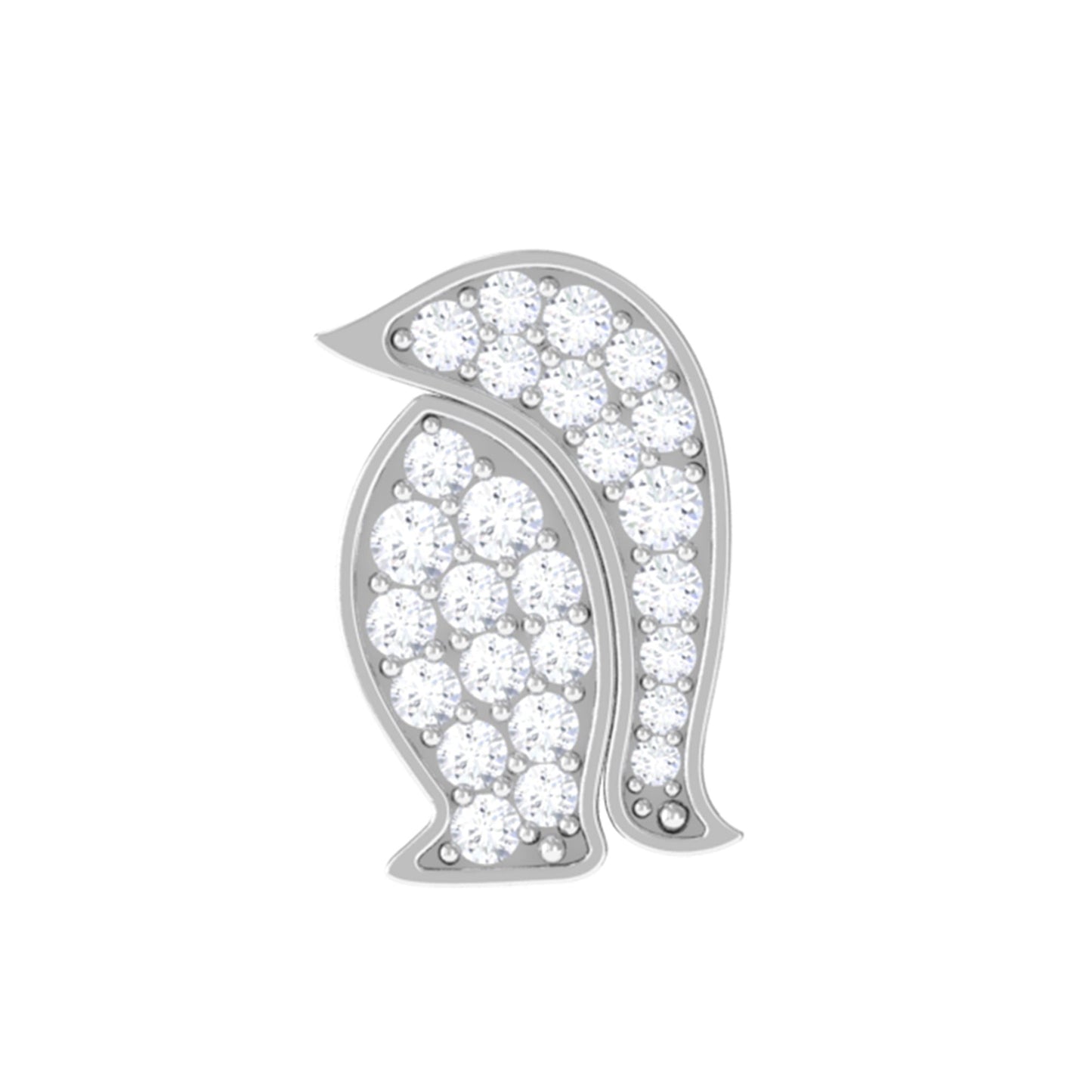 Cute Diamond Penguin Earring for Cartilage Piercing