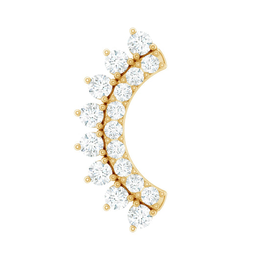 Certified Diamond Curved Cartilage Earring