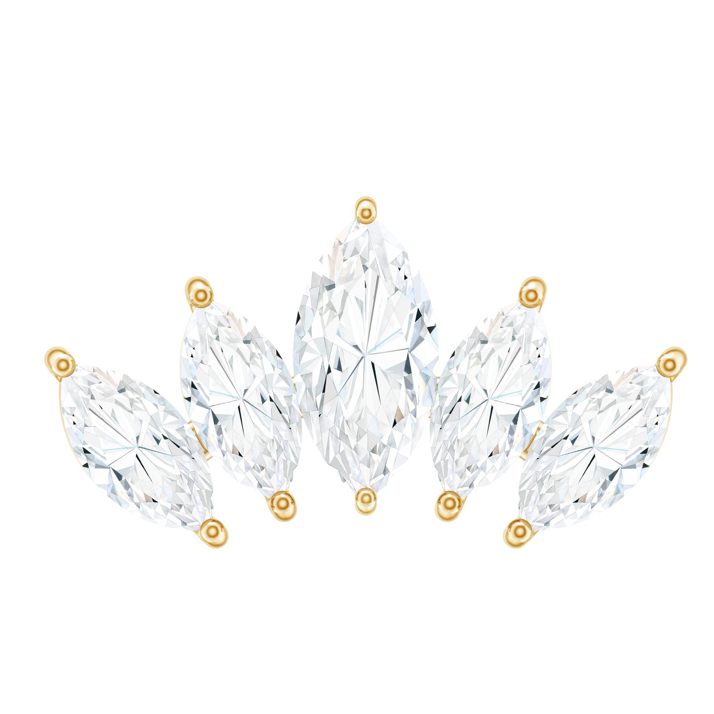 Certified Marquise Cut Diamond Helix Earring for Women