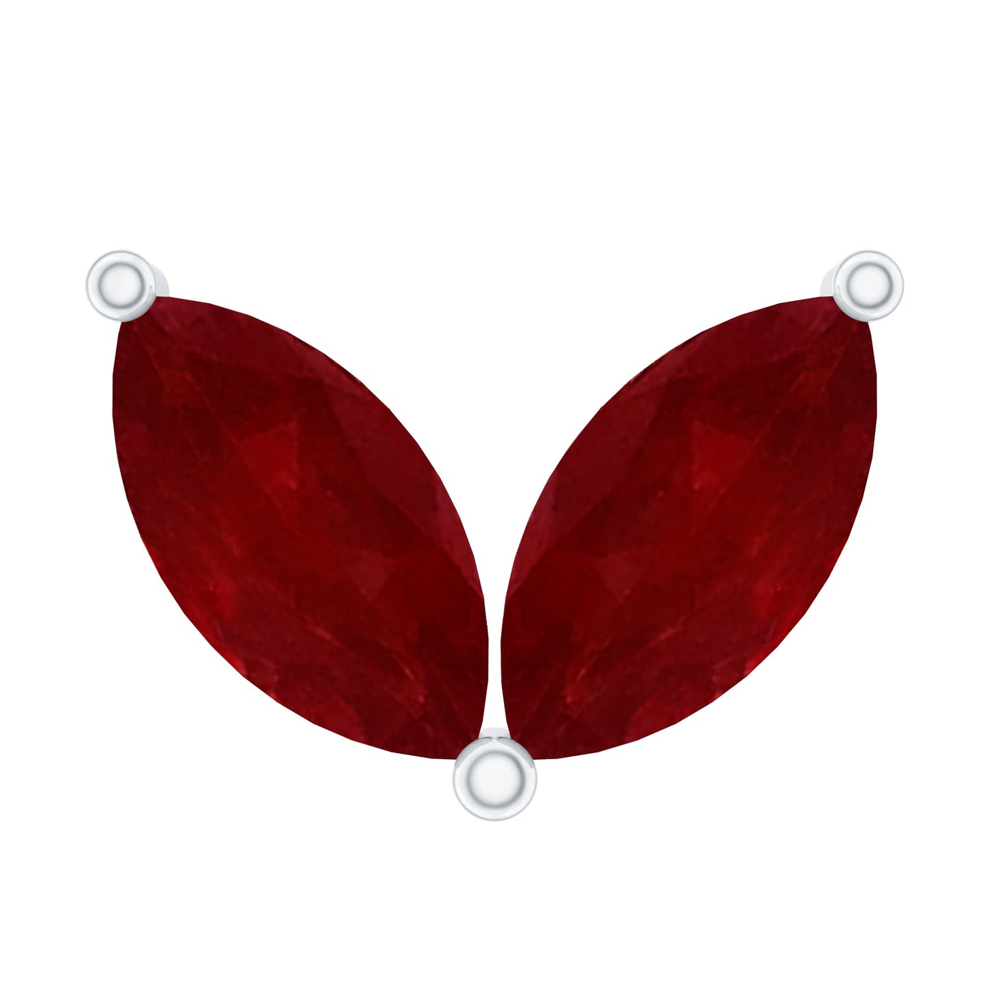 Marquise Ruby Leaf Cartilage Earring for Women