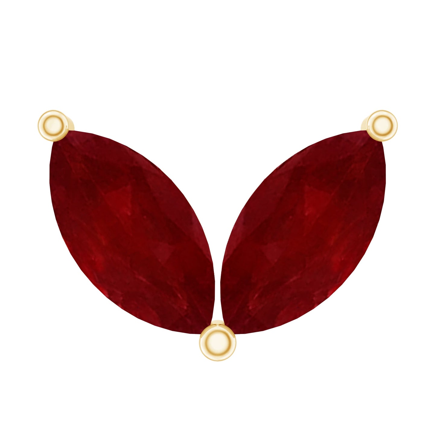 Marquise Ruby Leaf Cartilage Earring for Women