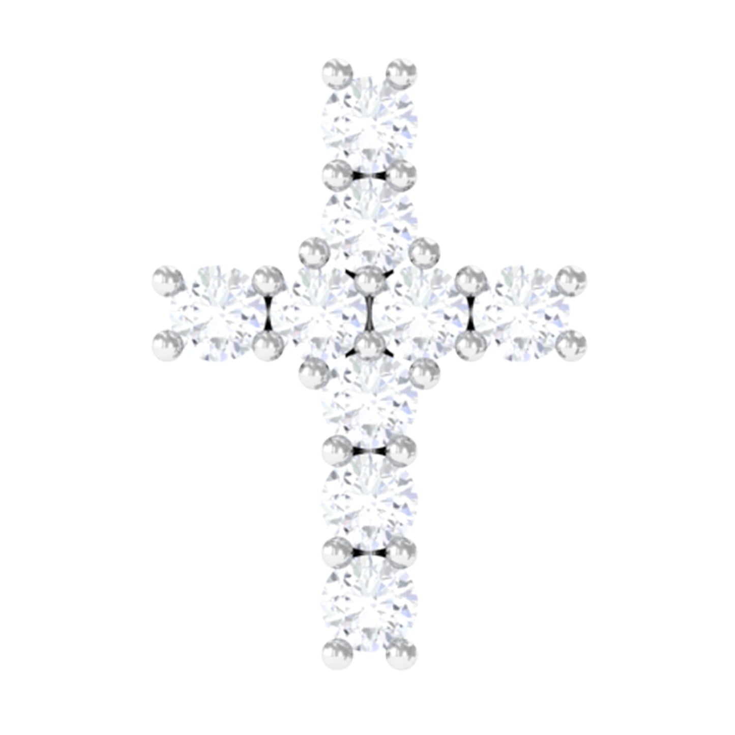Minimalist Diamond Cross Cartilage Earring