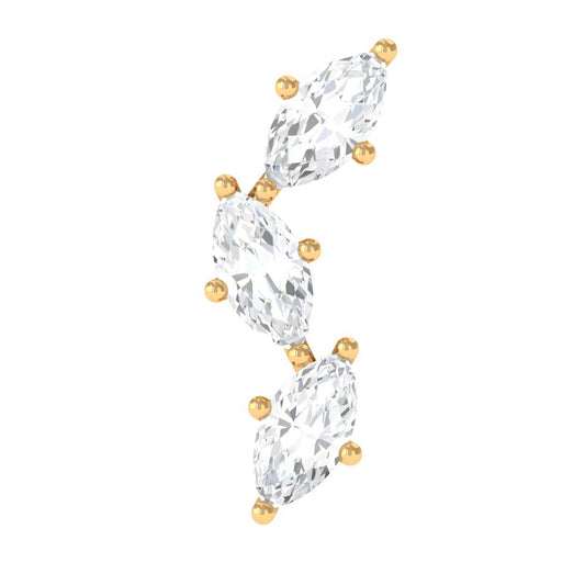 Classic Marquise Diamond Helix Earring