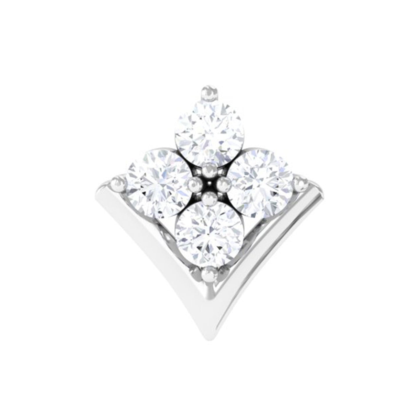 Diamond Cluster Upper Lobe Earring